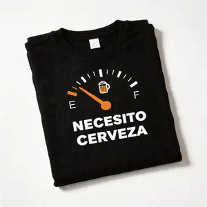 “Necesito Cerveza” Funny T-Shirt – Spanish “I Need Beer” Tee, Summer Casual Short Sleeve for Men, Great Gift for Beer Lovers & Drinking Buddies