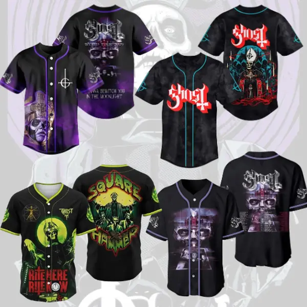 Ghost Ban 3D Baseball Jersey, All Over Print Ghost Jersey, Halloween Baseball Shirt, Unisex Fan Gift
