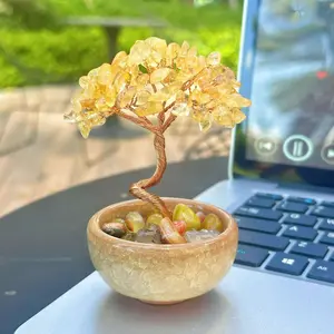 Natural Amethyst Wealth Tree Ornament, Home Office Decorative Item, Landing Tree Desk Decoration Gift, Elegant Feng Shui Piece