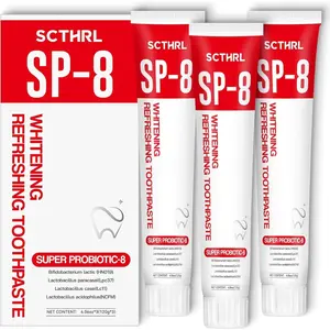 【Ship for Free】SCTHRL 3-Pack SP-8 Probiotic Whitening Toothpaste – SP8 Gentle Formula for Daily Oral Care, Fresh Breath & Natural Stain Removal