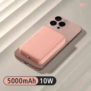 Portable charger, minimum 15W, 10000/5000mAh magnetic power bank, USB-C input/output fast charging, mini battery pack charger, compatible with Phone 16/15/14/13/12 Pro Max