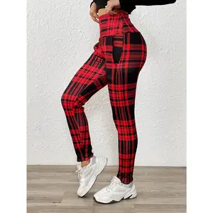 Thick Fleece Printed Leggings for Women, Winter Warm And Thick, with Pockets And High Waist, Suitable for Outerwear.