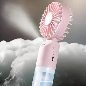 Mini Handheld Mist Fan, Portable Electric Fan, Dual Speed Adjustment, Summer Desktop Fan, Humidifying Cooling, Indoor Outdoor Camping