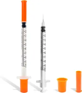30 Pack U-100 1ml Syringes with Needle, 31G 5/16" 8mm 1cc Syringe, Disposable Individual Package