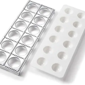 Durable anti-stick dumpling pressing die with tray Easy rolling dumpling wonton pot stickers one-click molding