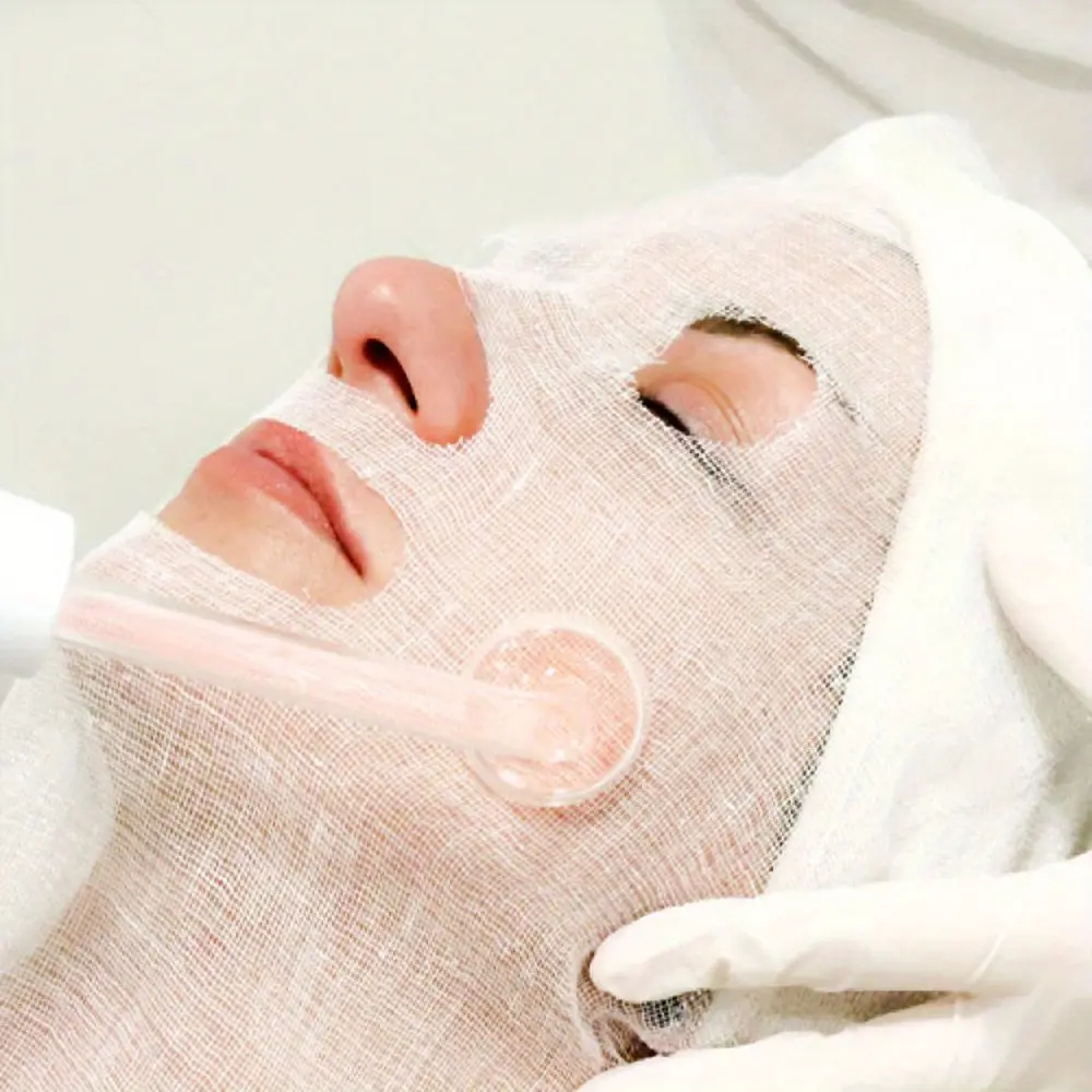 100Pcs Multi-Pack Disposable Ultra-Thin Facial Gauze Masks, 13.78in x 11.81in, DIY for Facial Care & Skin Repair, Beauty & Personal Care Gift