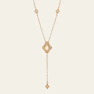 Aurielle Opal Long Necklace, Vintage Style Opal Necklace, 14K Gold Vermeil Sterling Silver, Gift for Daughter