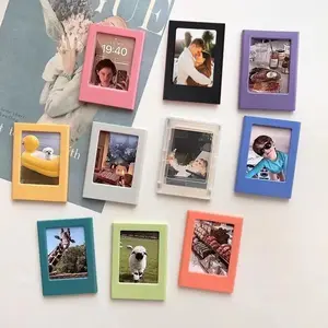 10 Pack Magnetic Photo Frames for Instax Film, Retro Vertical 3-Inch Fridge Magnets, Painted Edges, Instant Pictures Display, Office Decor Gifts