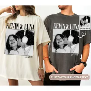 CUSTOM Valentine Photo Lover Shirt, I Love Custom Shirt, Personalized Couple Shirt, Custom Photo Tee, Custom Valentine's Day Shirt