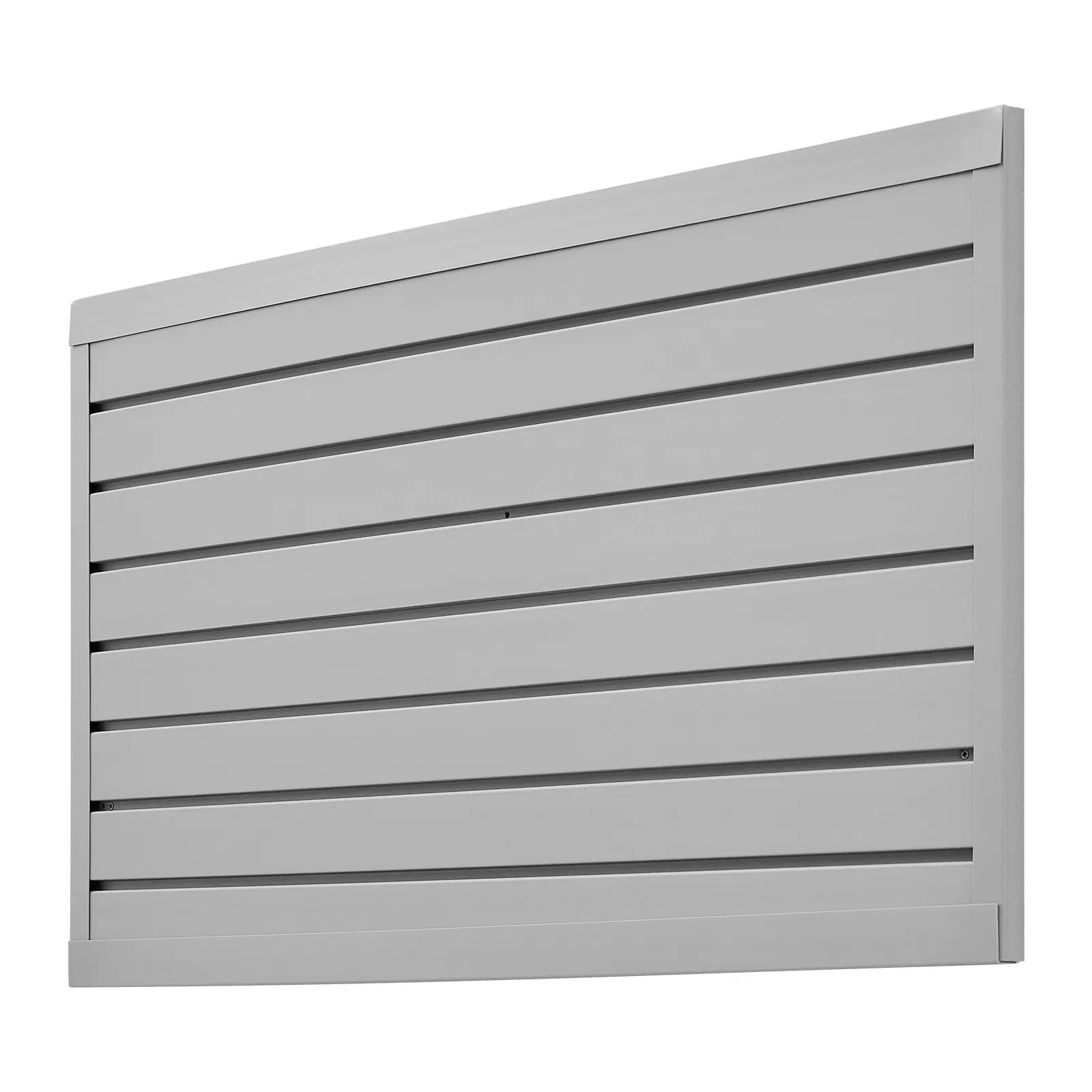 VEVOR Grey PVC Slat Wall Paneling - 2x4 ft (8ft²), Modular Design, Simple Installation, Strong Load-Bearing, Efficient & Flexible Storage for Garage, Store, Hand Tools Organization