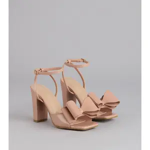 Make A Statement Bow Block Heels