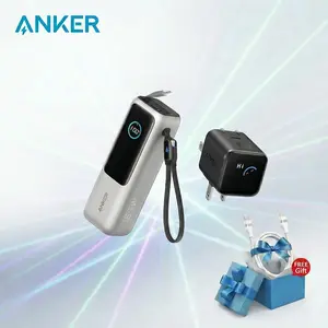 Anker Smart Display Charger, USBC Charger with Smart Recognition, Built-In Care Mode, Compact with 180° Foldable Plug + Anker Portable Laptop Power Bank with Built-In Cables, 25,000mAh High-Capacity Battery, Fast Charging for 4 Devices