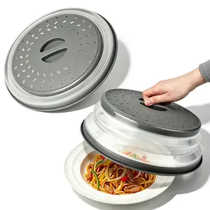 LMMAKE Collapsible Microwave Splash Guard - Multi-use Kitchen Tool with Fruit Drainer, Food/Plate Lid, Reusable for Easy Cleanup & Mess-free Microwaving
