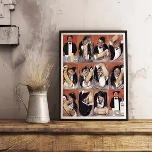 Guy Buffet The Making Of Perfect Martini - Digital Vintage Food&Drink Poster - Bar Decor