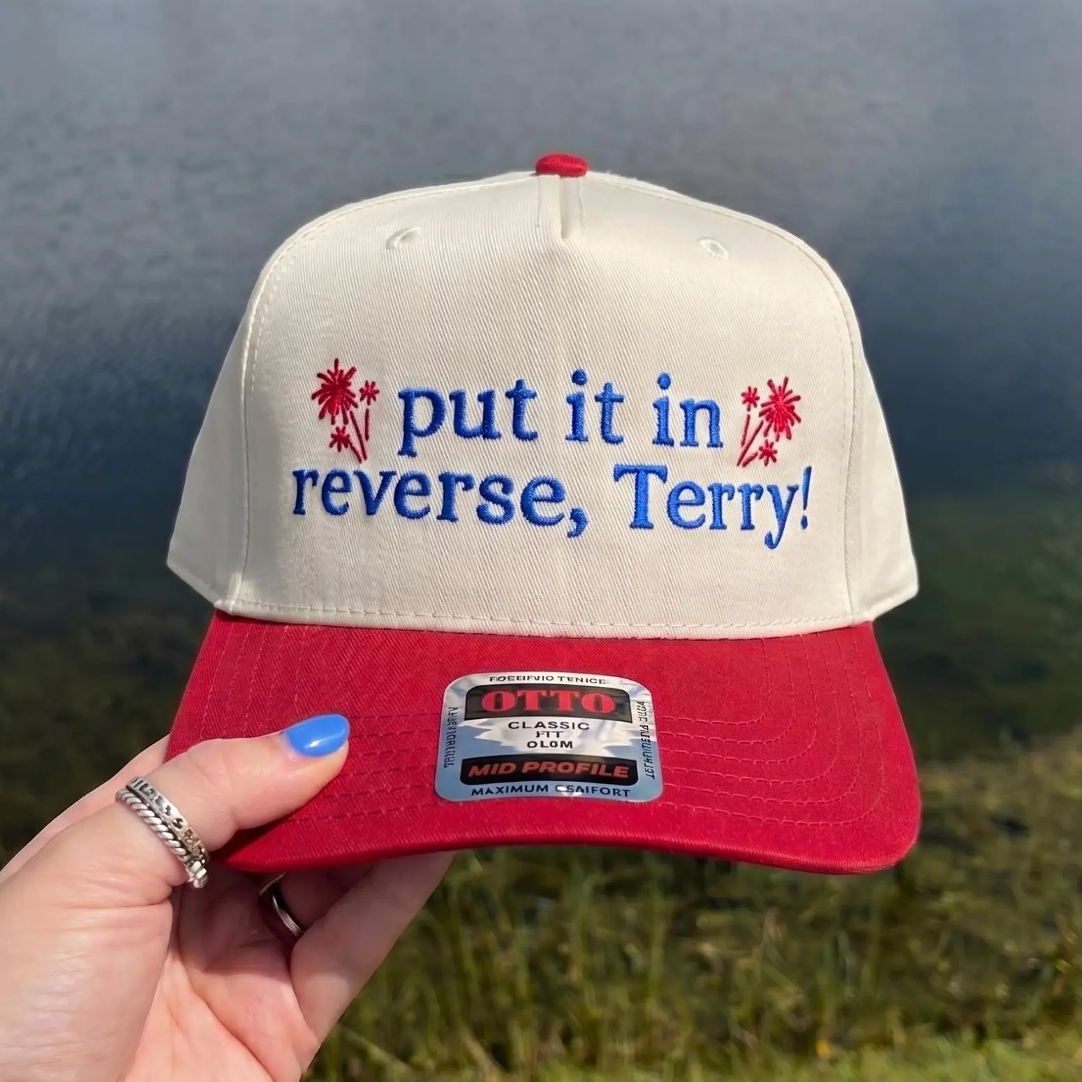 Put It In Reverse Embroidered Trucker Hat, 250th USA Anniversary Summer Cap, 250th Birthday Of America Baseball Hat, Summer Hat, Funny Trendy Trucker Snapback Hat Fourth Of July hat, 4th Of July