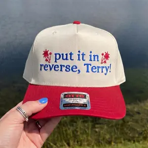 Put It In Reverse Embroidered Trucker Hat, 250th USA Anniversary Summer Cap, 250th Birthday Of America Baseball Hat, Summer Hat, Funny Trendy Trucker Snapback Hat Fourth Of July hat, 4th Of July