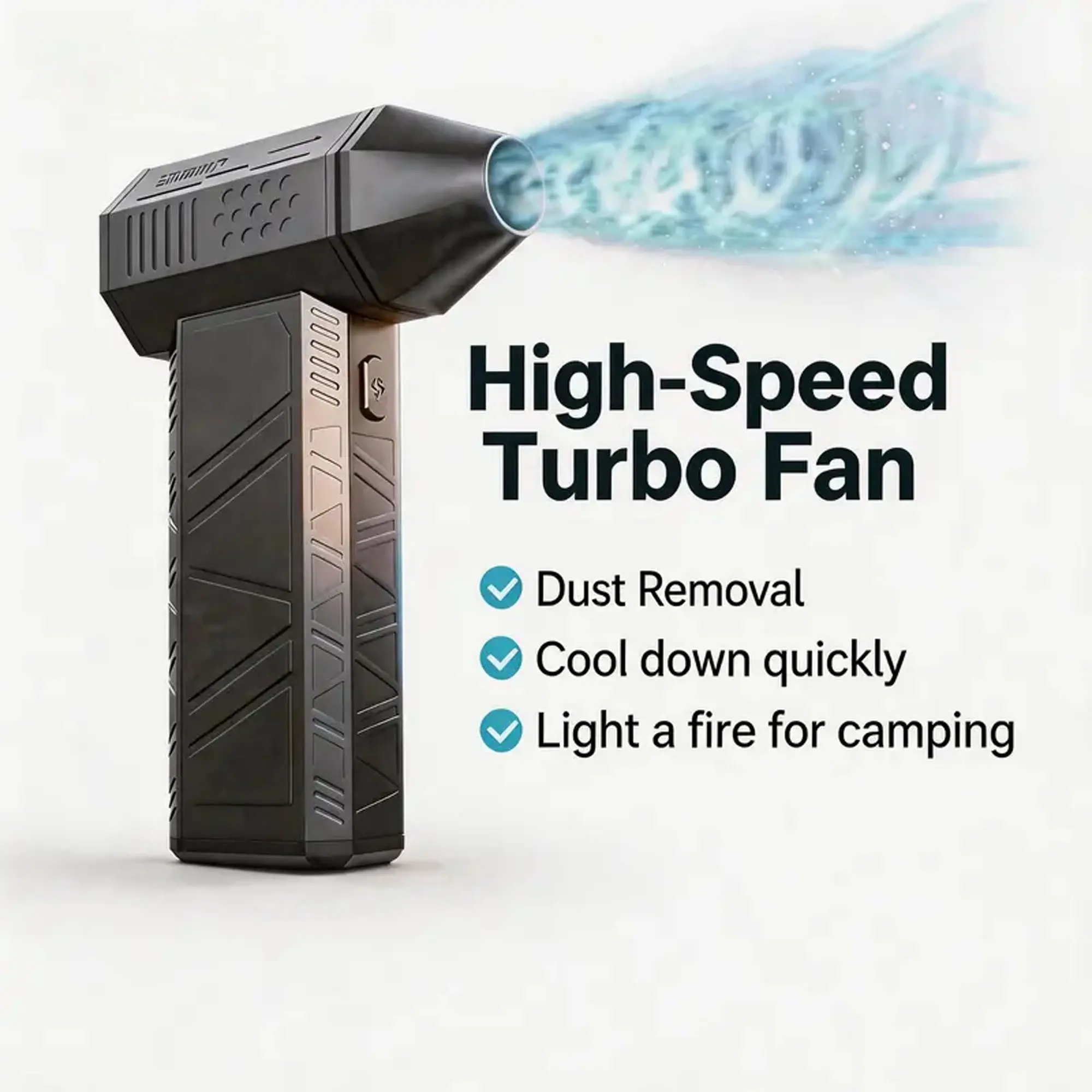 Portable Air Duster Blower, 130000RPM High-Speed Turbine Fan, Wireless Handheld Rechargeable Device for PC Keyboard, Car, and Home Cleaning Maintenance, Flexibility, Dust Removal, Suitable, Home Users