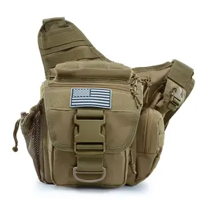 Nylon Waterproof Tactical Sling Backpack, Crossbody Military Sport Bag with Versatile Storage Function, Molle Design for Everyday Carry, Fathers Day Gift