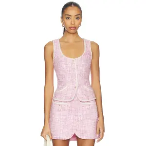 Amanda Uprichard Caligari Vest in Pink