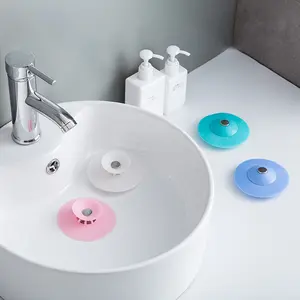 Bathroom Sink Drain Stopper, 2/4 Counts Cute Mini Flying Saucer Design Sink Drain Cover, Press Type Anti-clogging Sink Filter, Kitchen Sink Strainer
