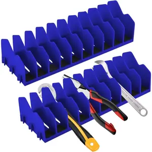 2 count Pliers Organizer Rack, 10 Slots Pliers Cutters Organizer Rack Plastic Tool Organizers Space Saving Tool, Drawer Toolbox Organizers for Tools Box Storage(COLOR:blue)