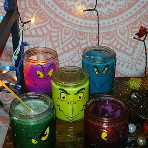 Grinch -mas 2 Sided Candle 10 OZ.