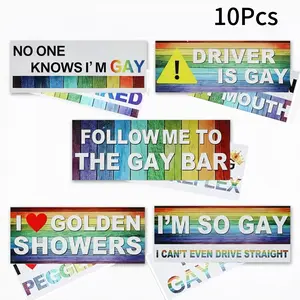 10Pcs Magnetic Bumper Stickers – Funny & Reusable Car Accessories for Cars, Trucks, Motorcycles & More