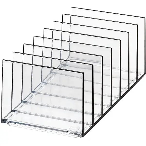iDesign Onyx Transparent Plastic Palette Organizer, Home Storage Boxes for Makeup or Beauty Supplies