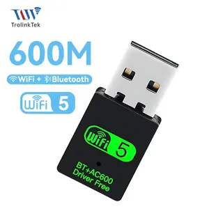 Wireless Network Card, 600mbps Dual Band Wi-Fi 5, Bluetooth-compatible 5.0 Compatible, High-Speed Connection, Enhanced Coverage and Stability, Home & Office Use