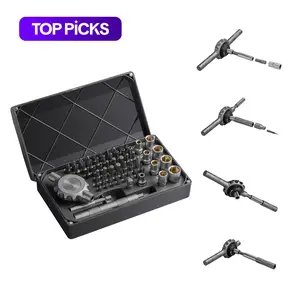 30-in-1/64-in-1 Ratchet Magnetic Screwdriver Bit Set, Flat Handle Screwdriver Bit Set for Precision Instrument/Furniture Repair, Multipurpose Screwdriver, Industrial Tools, High Quality Hardware, Tool Box, Multifunctional Screwdriver