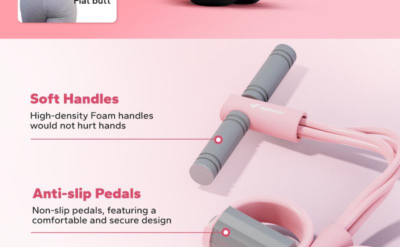 Dealsforyoudays MERACH Multifunction Pedal Resistance Band, Elastic Pull Rope Fitness, Full-Body Workout at Home Gym, Exercise Sit-up, Yoga, Abdominal Training