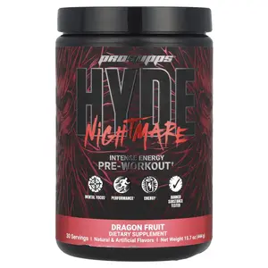 ProSupps HYDE® Nightmare, Intense Energy Pre-Workout, Dragon Fruit, 15.7 oz (444 g)