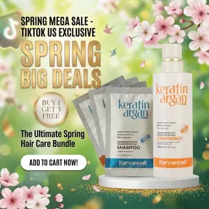 [Buy 1 Get 3 Free]Karvannall Professional Keratin & Argan Damage Repair Conditioner 16.9 fl oz Anti-Hairfall Treatment for Dry Damaged Hair with Deep Cleansing