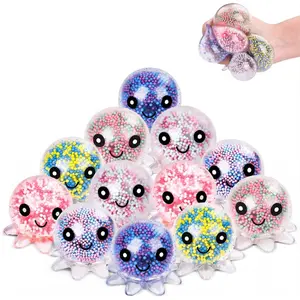 12 Pack Fidget Stress Balls for Adults, Cute Octopus Stress Relief Stress Ball, Bulk Squishy Squeeze Ball Set and Birthday Party Favors