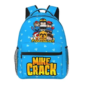 Mikecrack Minecraft videos Travel & Daily Commute Backpack Mikecrack Roblox gameplay Functional School Backpack Mikecrack real name Casual Lightweight Daypack with Zipper Front Pocket & Mesh Side Pockets, Padded Shoulder Straps, Back to School Essentials