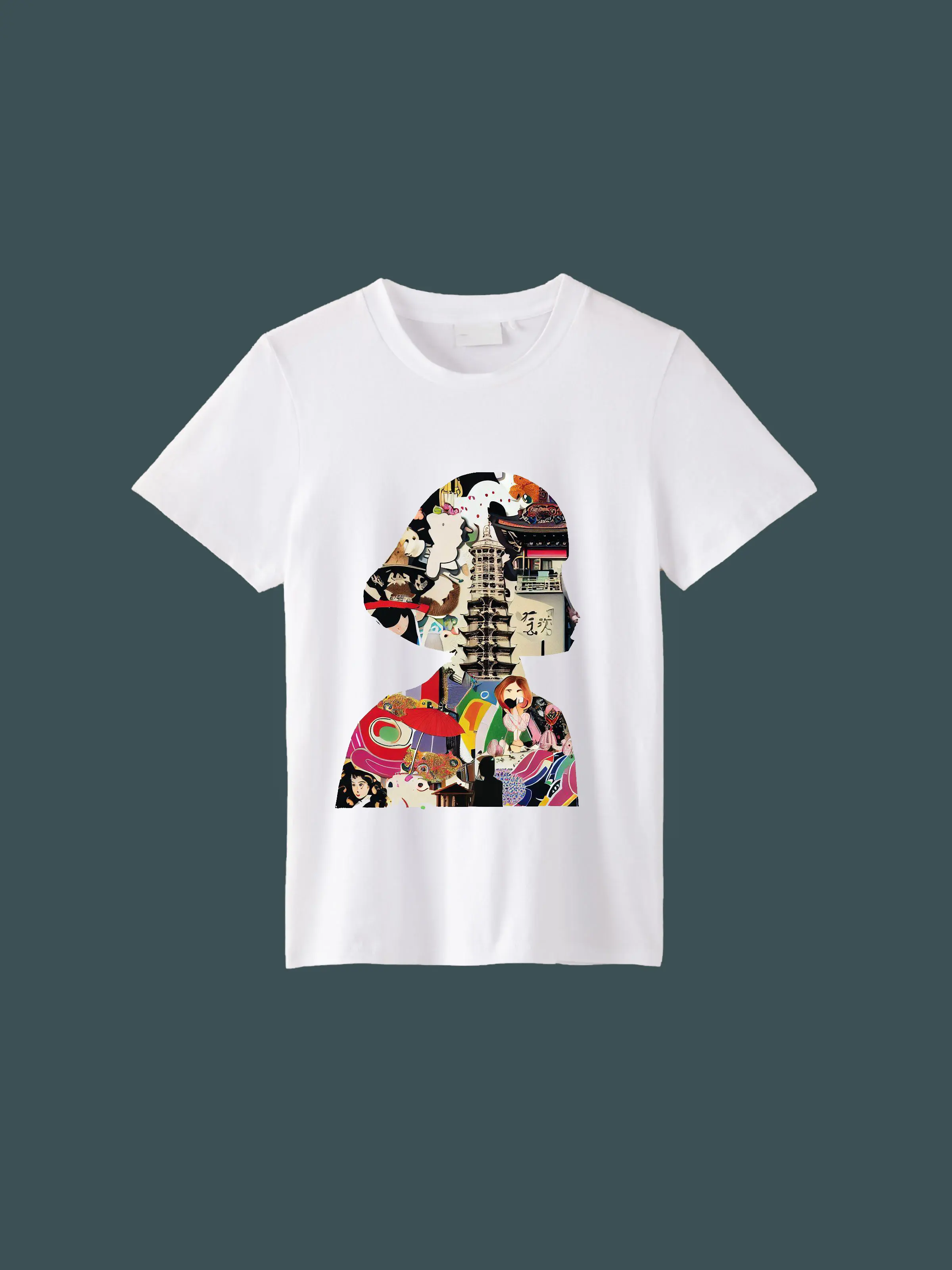 A Mysterious Girl White Tee Short Sleeve Unisex Cotton T-shirt