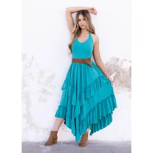 Jenna Dress in Bright Teal