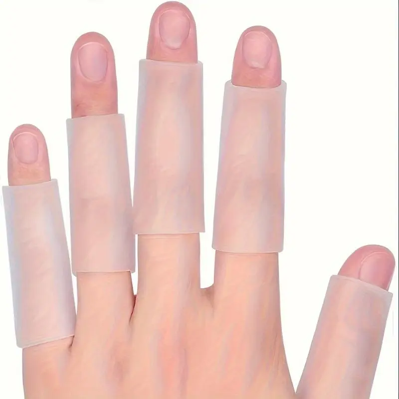 10pcs Gel Finger Sleeve Protectors, Trigger Finger Silicone Finger Sleeve Cushions