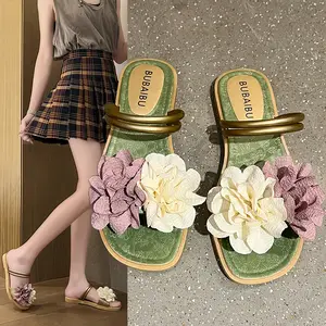 Summer Fashion Korean-style Women's Slippers, Fairy-style Flat Outdoor Sandals, High-end Women's Shoes, Women Shoes