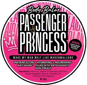 LAID Beauty Bar Body Balm Passenger Princess 25+ Irresistible Scents Hydrating Jojoba Oil Moisturizing Non-Scratch 8 oz Scented