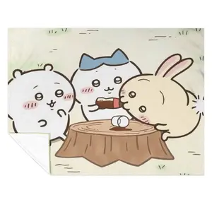Chiikawa Soft Plush Blanket,Flannel Blanket Throw Blanket for Living Room Bedroom Bed Sofa Picnic kidsD910-296