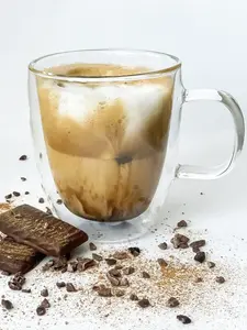 Marcel Ardani 17 oz Double Wall Glass Cup with Handle – Insulated, Durable & Condensation-Free