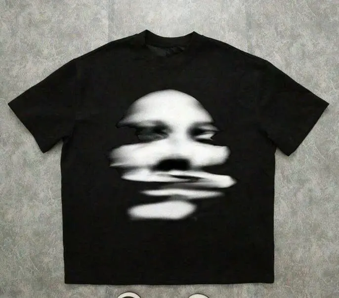 Bolty Teen Boys' Casual Classic Cool Blurry Silhouette Graphic Print Short Sleeve T-Shirt, Suitable For Summer