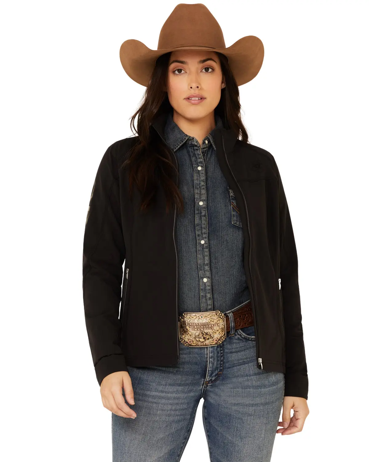 Ariat Women's Women'S Agile Logo Zip-Up Softshell Jacket - 10035015