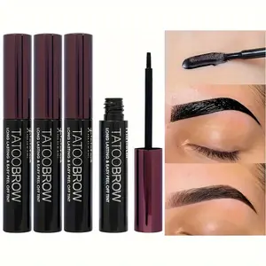 3PCS Peel Off Tattoo Eyebrow Gel Luxurious Semi-Permanent Eyebrow Gel - Long- Lasting,Waterproof, Sweatproof, And Smudge-Proof With Easy Peel-Off,Natural- Looking Green Brown Tattoo Shade For Flawless, Fuller, And Defined Brows