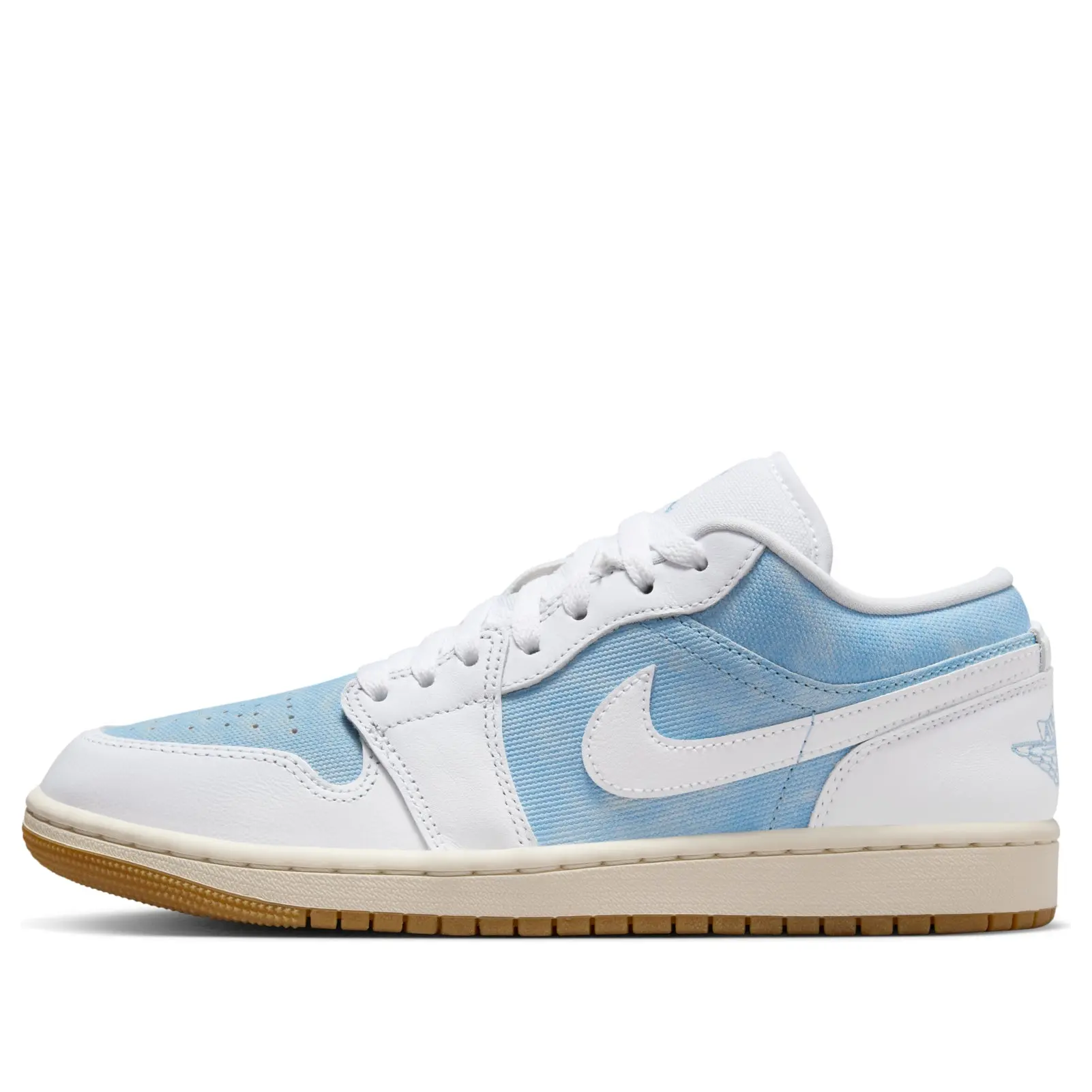 Air Jordan 1 Low Denim Shoes, Casual Low Cut Fashion Sneakers for Streetwear and Everyday Lifestyle Wear, Women's, Denim Worn Blue, Daily Wear