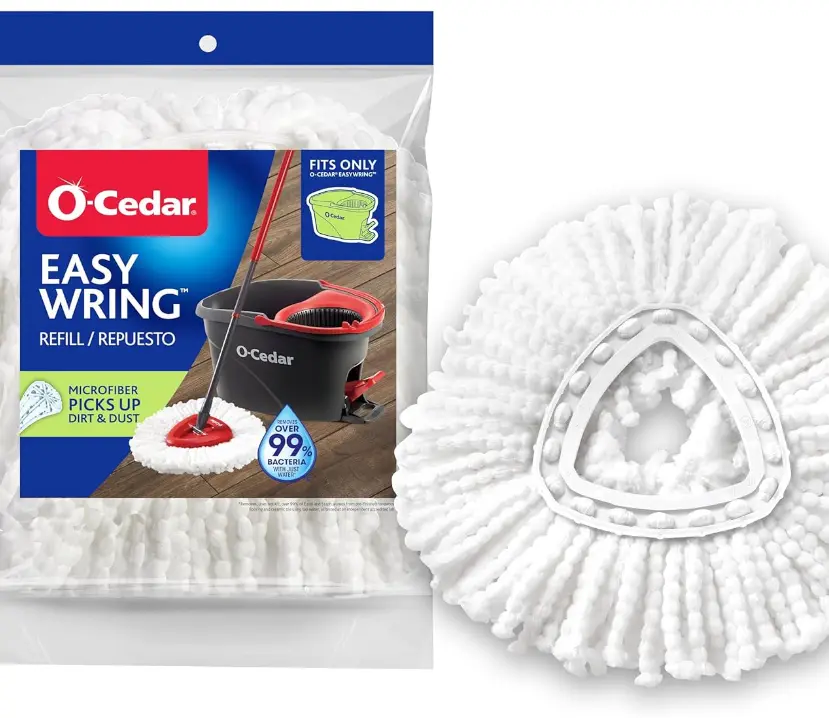 O-Cedar EasyWring Spin Mop Microfiber Refill, White Packaging May Vary