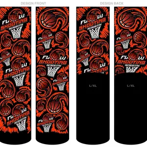 Flow Shooting Academy All-Over Socks Orange Sports Socks
