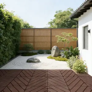 44 Pack Heavy-Duty Plastic Interlocking Deck Tiles Suitable for Poolside, Balcony, Backyard - 12"x12" Waterproof All-Weather Outdoor with Easy Snap-Together Installation, Low Maintenance Durable Patio Tiles