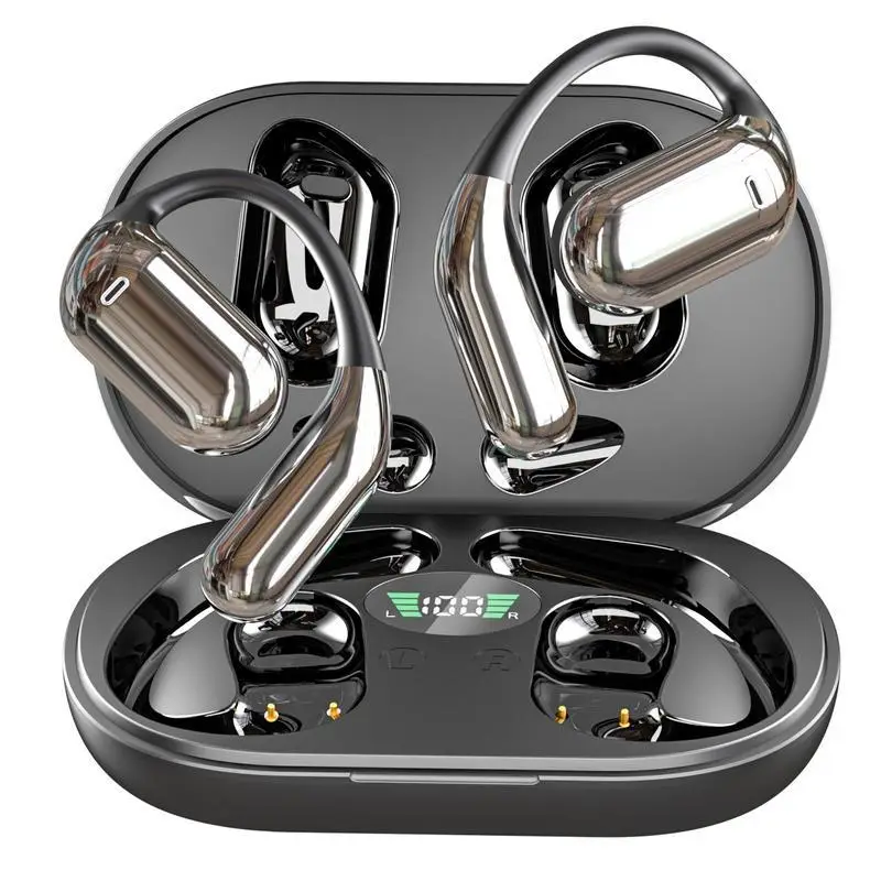 Oceantree OWS Open Ear Wireless Bluetooth Earbuds HIFI Sound Quality Sports Headphones Waterproof with Microphone Charging Case